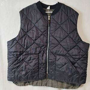 Work King Navy Blue Puffer Vest Jacket Coat Mens 3XL XXXL Outdoors Zip Up